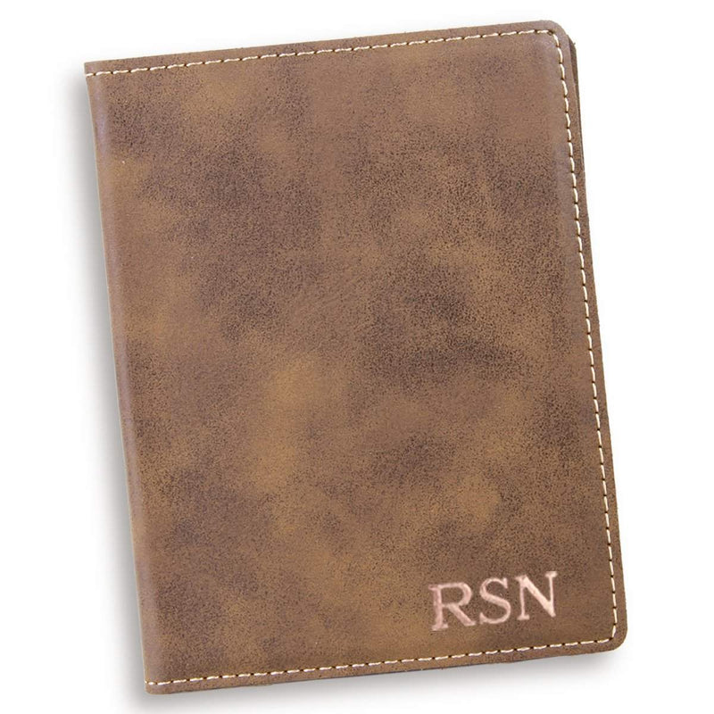 Personalized Rustic Passport Holder - RoseGold - JDS