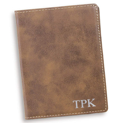 Personalized Rustic Passport Holder - Silver - JDS
