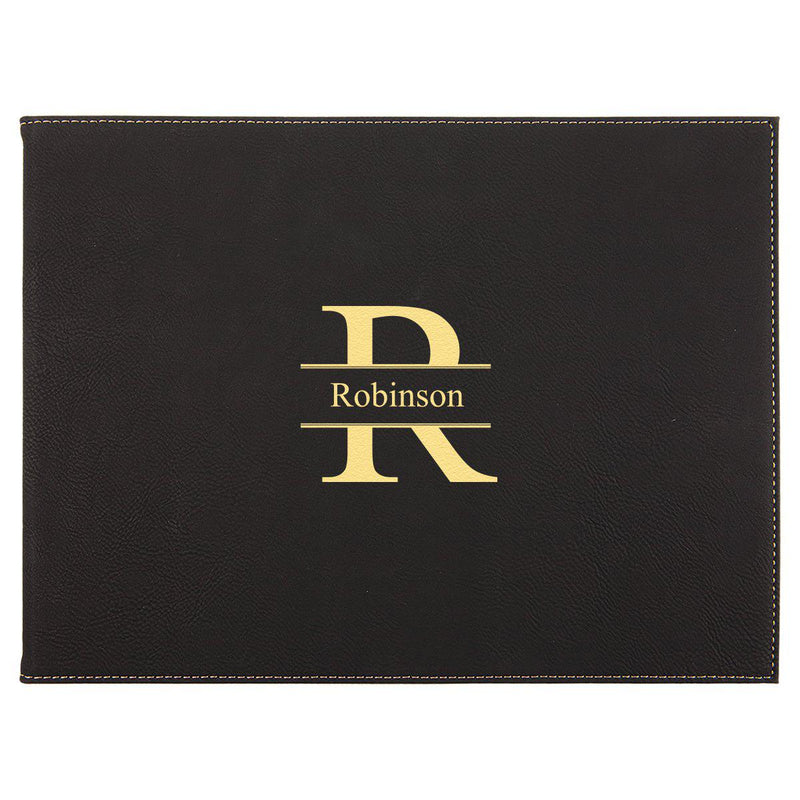 Personalized Certificate Holder 9” x 12” - Black - Stamped - JDS