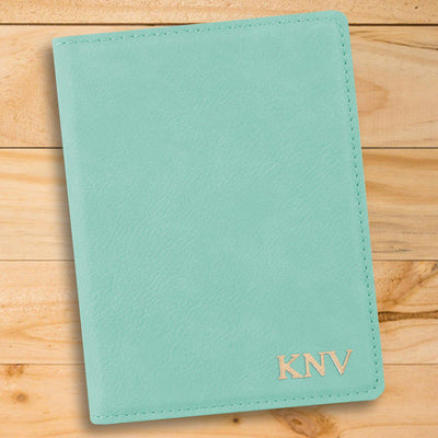 Monogrammed Mint Portfolio with Notepad -  - JDS