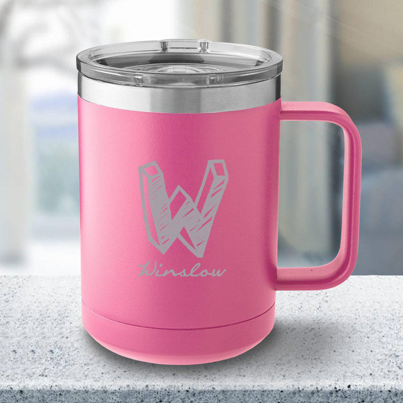 Personalized 15 oz. Tumbler Mug - Pink -  - JDS