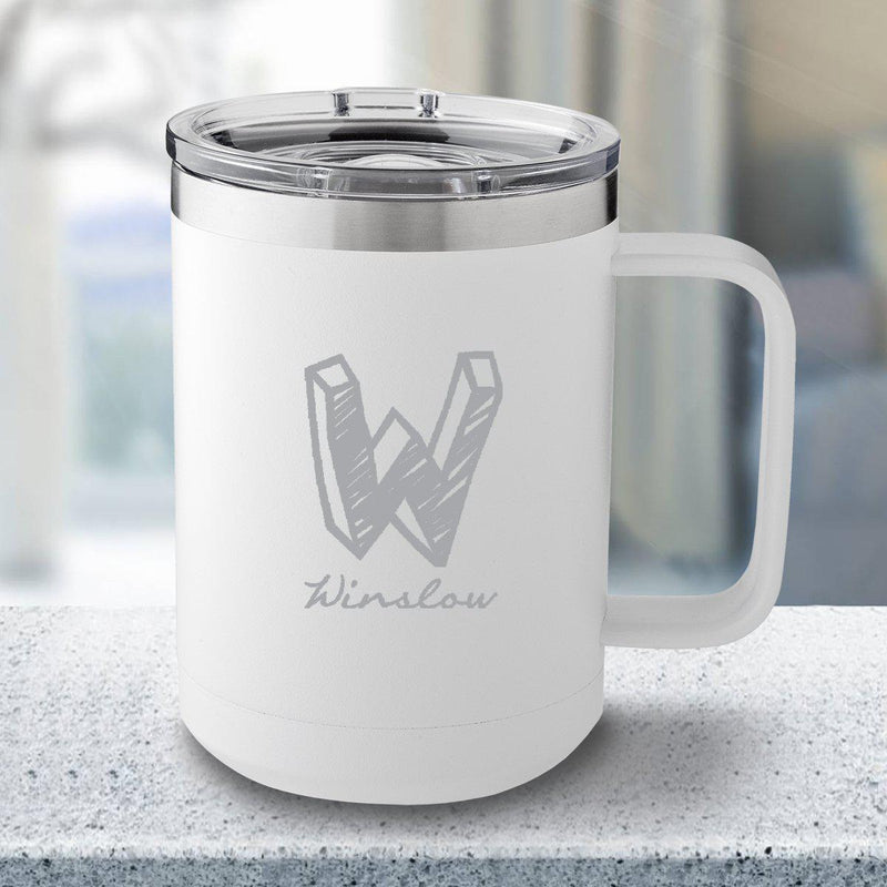 Personalized 15 oz. Tumbler Mug - White -  - JDS