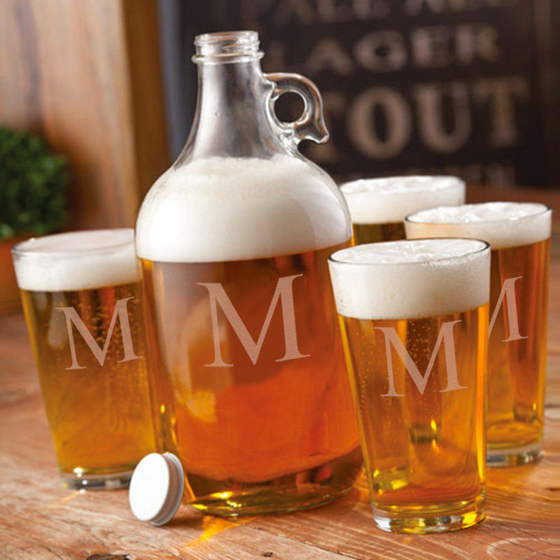 Personalized Growler Set with 2 Pint Glasses - 64oz. -  - JDS