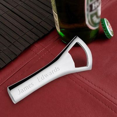 Personalized Silver Plated Bottle Opener -  - JDS