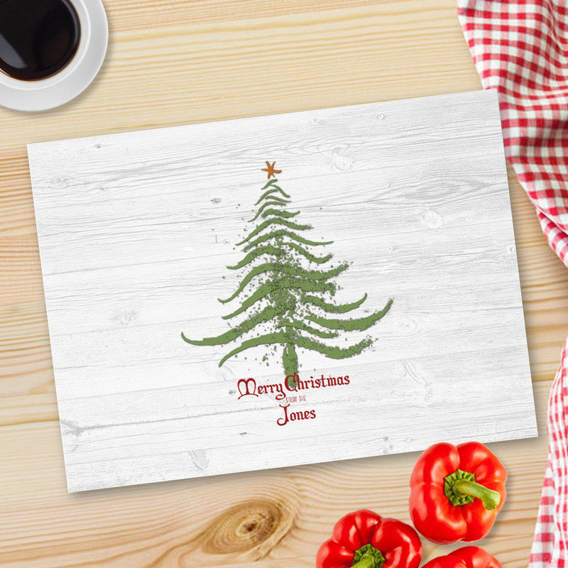 Personalized Christmas Glass Cutting Boards - Christmas Tree - JDS