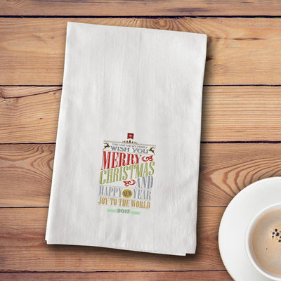 Personalized Christmas Tea Towels - 12 designs - Christmas Words - JDS