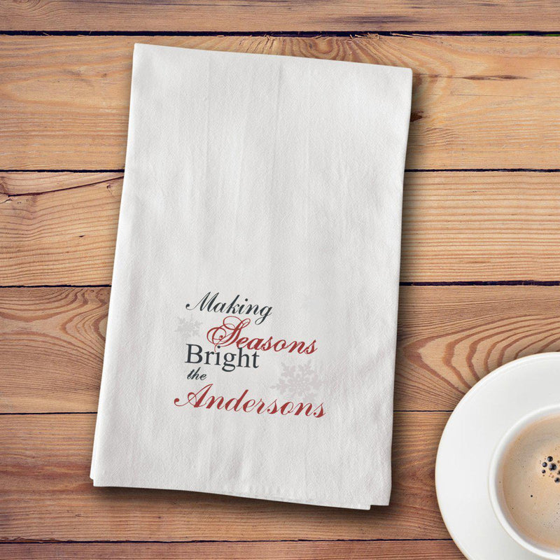Personalized Christmas Tea Towels - 12 designs - Seasons - JDS