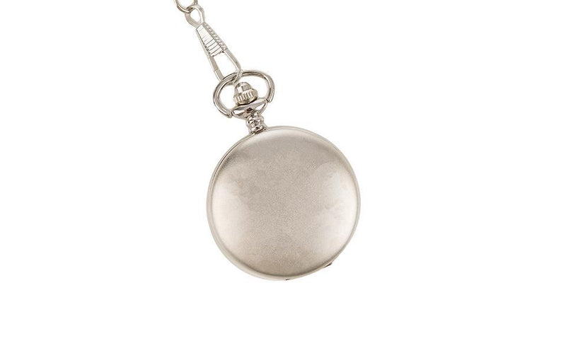 Personalized Silver Brushed Pocket Watch -  - JDS