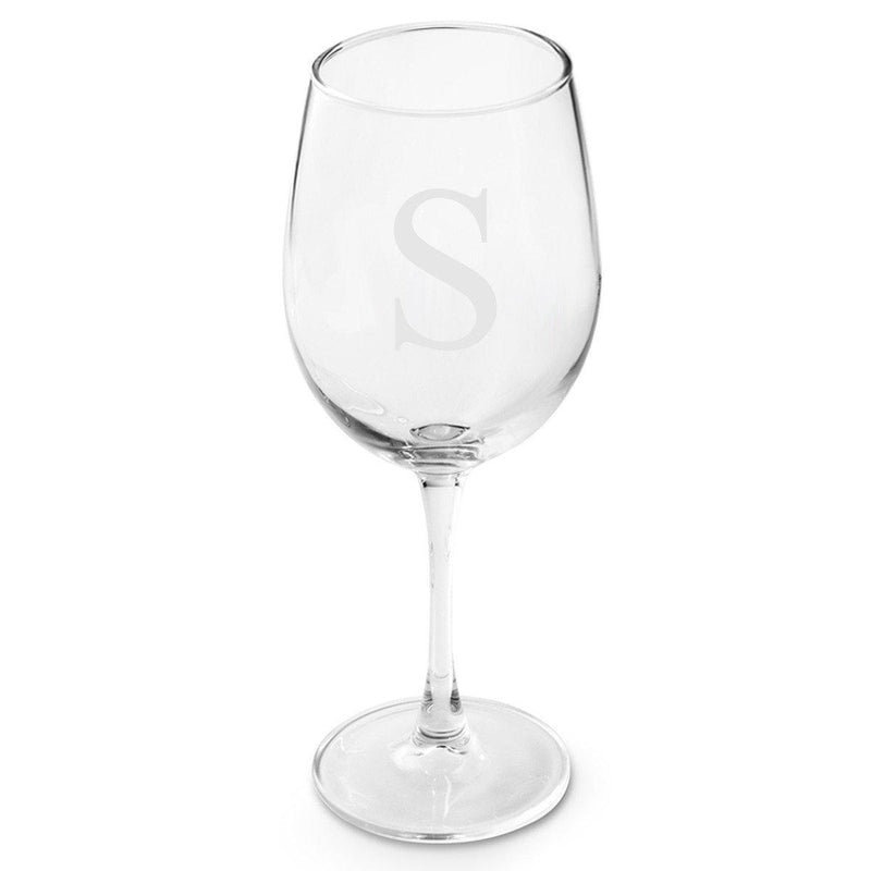 Personalized Wine Glass - 19oz. - SingleInitial - JDS
