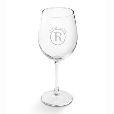 Personalized Wine Glass - 19oz. - Circle - JDS