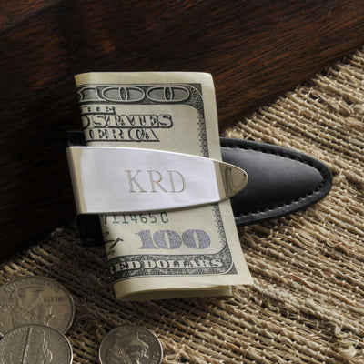 Personalized Leather Easy Fit Money Clip -  - JDS