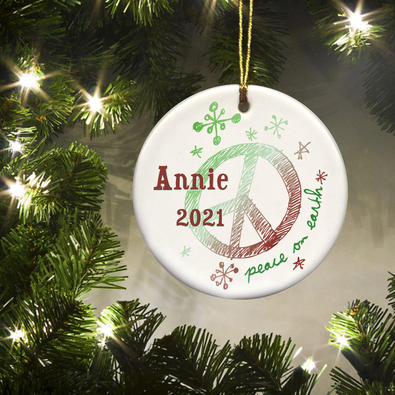 Personalized Kids Colorful Ceramic Ornaments - Holiday - JDS