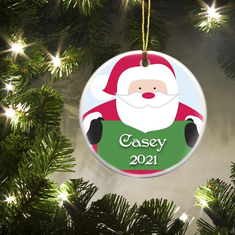 Personalized Kids Colorful Ceramic Ornaments - Snowman - JDS