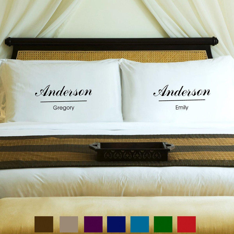 Personalized Couples Pillow Cases- 9 Designs - Classic - JDS