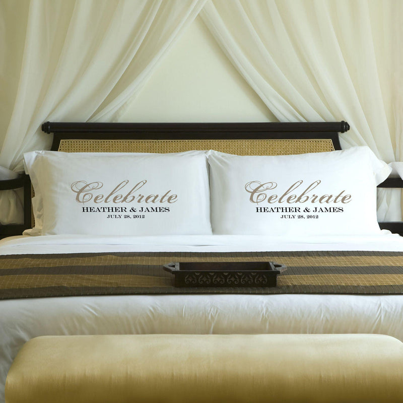 Personalized His & Hers Couples Pillowcase Set - Sand - JDS