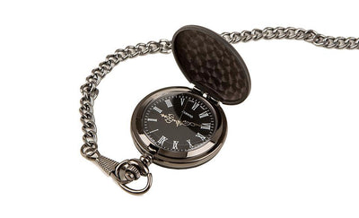 Personalized Midnight Black Pocket Watch - 1.5" -  - JDS