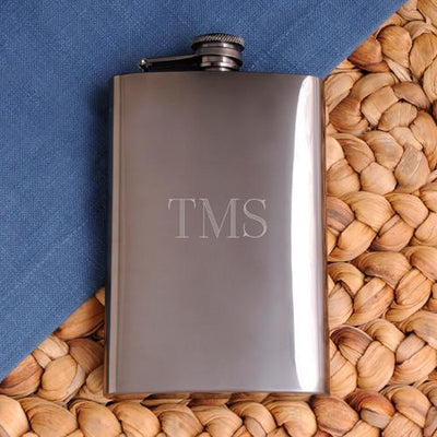 Personalized Rich Gunmetal Flask -  - JDS