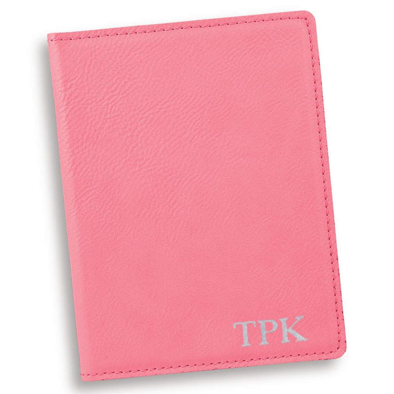 Personalized Pink Passport Holder - Silver - JDS