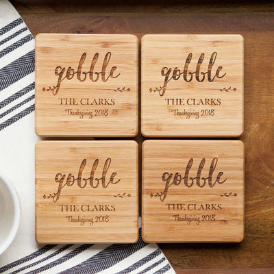Fall Bamboo Coasters Set of 4 -  - Qualtry