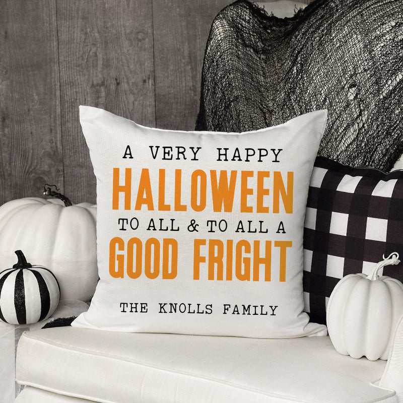 Personalized Haunted Halloween Throw Pillows (insert included) -  - Qualtry