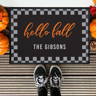 Personalized Hello Fall Doormat -  - Qualtry
