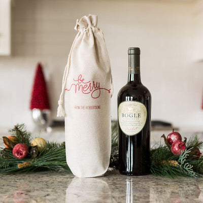 Personalized Christmas Wine Gift Bags -  - Qualtry