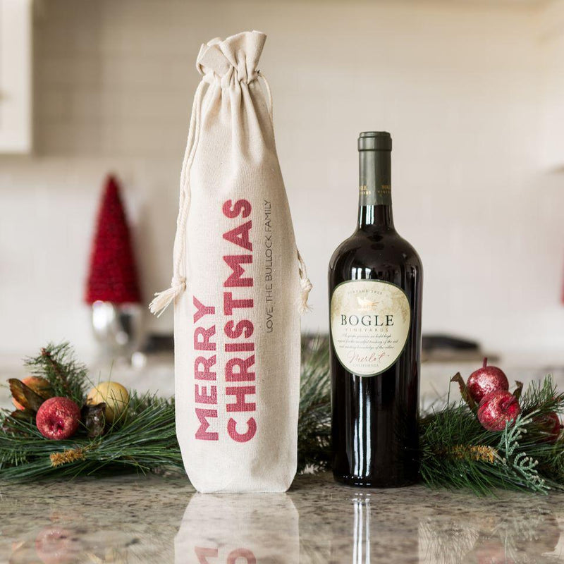 Personalized Christmas Wine Gift Bags -  - Qualtry