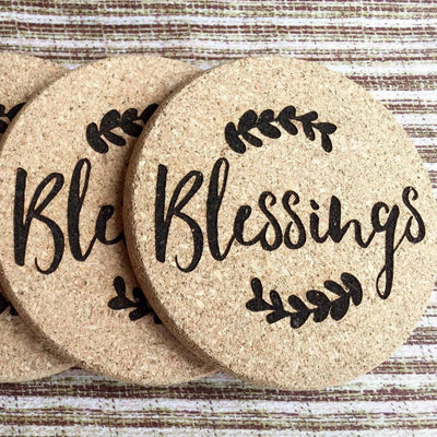 Personalized Thanksgiving Engraved Coasters -  - Qualtry