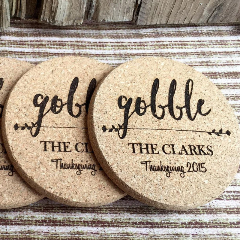 Personalized Thanksgiving Engraved Coasters -  - Qualtry