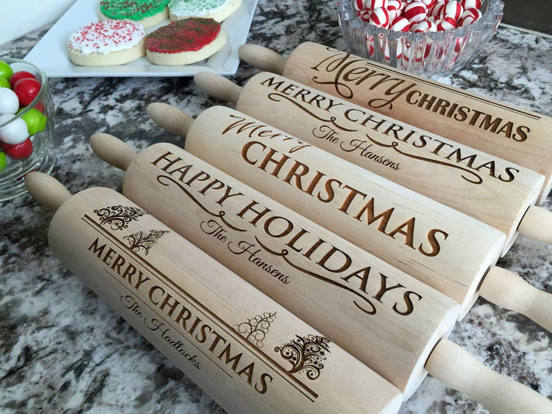 Personalized Christmas Rolling Pins - 5 Designs -  - Qualtry