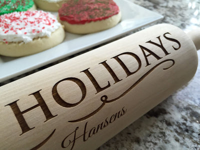 Personalized Christmas Rolling Pins - 5 Designs -  - Qualtry