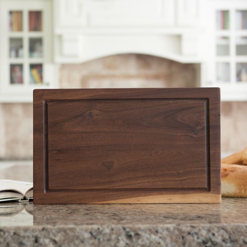 Personalized 11x17 Walnut Cutting Boards - With Groove - Qualtry