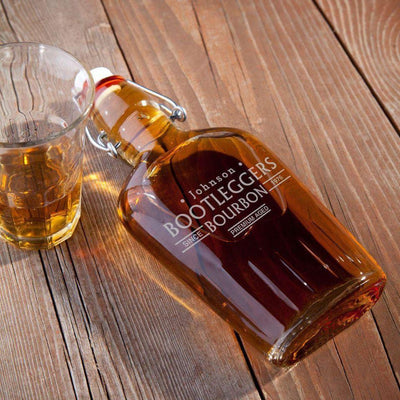 Personalized Swing Top Glass Flasks -  - JDS