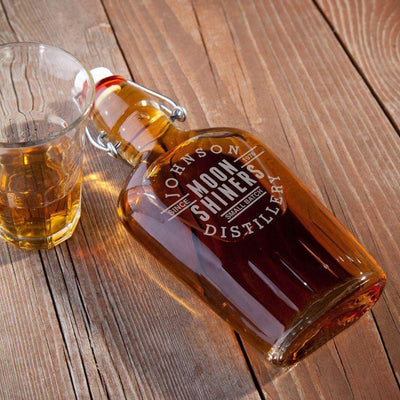Personalized Swing Top Glass Flasks -  - JDS