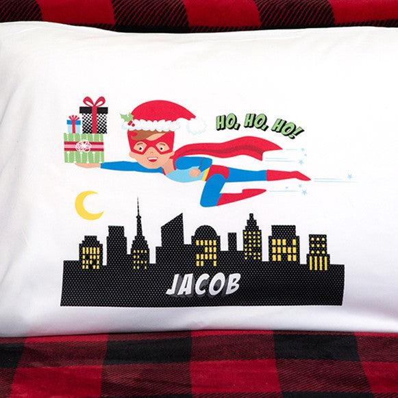 Personalized Christmas Boys Superhero Pillowcases -  - Qualtry