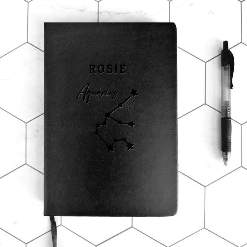 Personalized Astrology Zodiac Sign Leather Journals -  - Qualtry