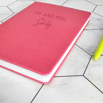 Personalized Fitness Leather Dot Journals -  - Qualtry