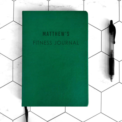 Personalized Fitness Leather Dot Journals -  - Qualtry