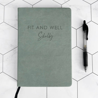 Personalized Fitness Leather Dot Journals -  - Qualtry