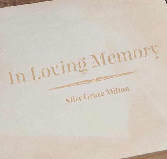 Personalized In Loving Memory Memorial Box -  - JDS