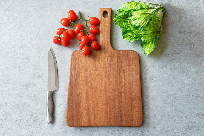 Personalized Mahogany Keystone Handled Cutting Boards - Large - Qualtry