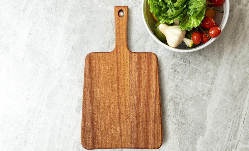 Personalized Mahogany Keystone Handled Cutting Boards - Small - Qualtry