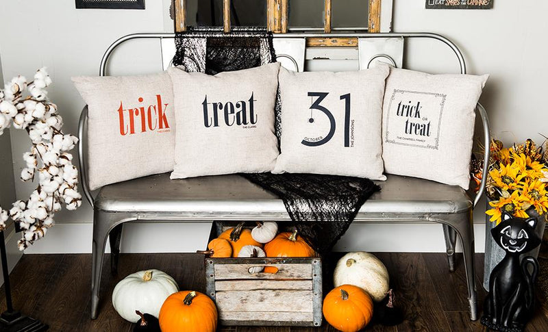 Personalized Halloween Throw Pillow Covers -  - Qualtry
