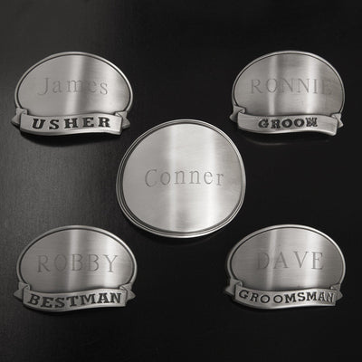 Personalized Groomsmen 16 oz. Mug with Pewter Medallion -  - JDS