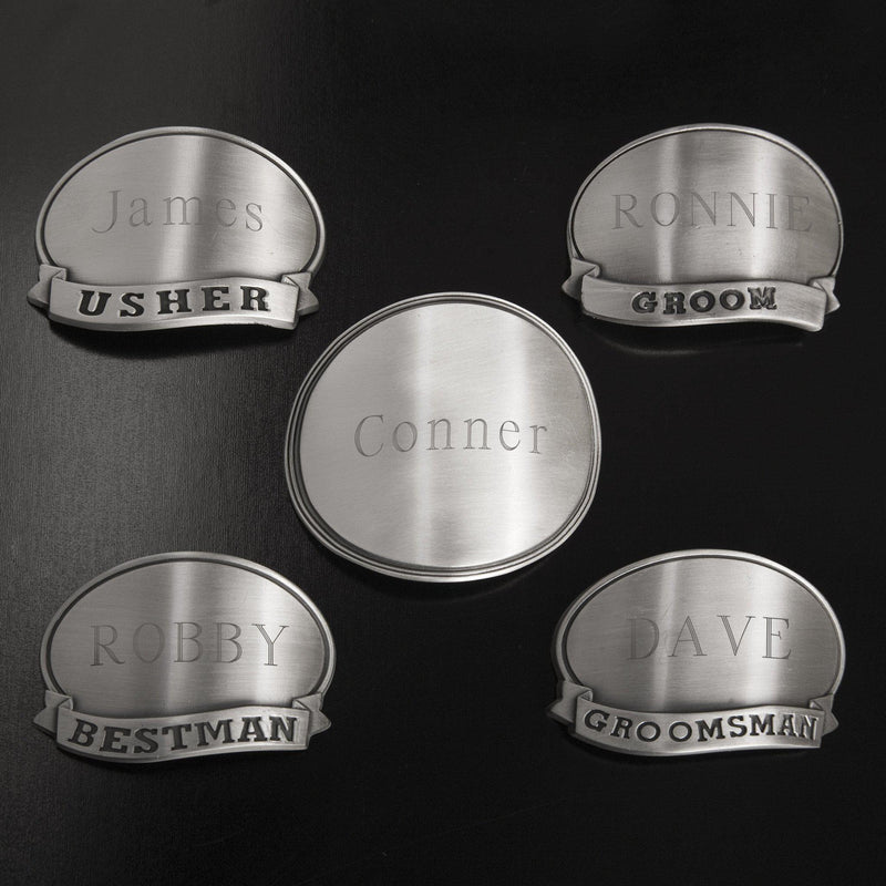 Personalized Groomsmen 16 oz. Mug with Pewter Medallion -  - JDS
