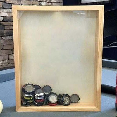 Personalized Beer Bottle Cap Shadow Box - Medium - Qualtry
