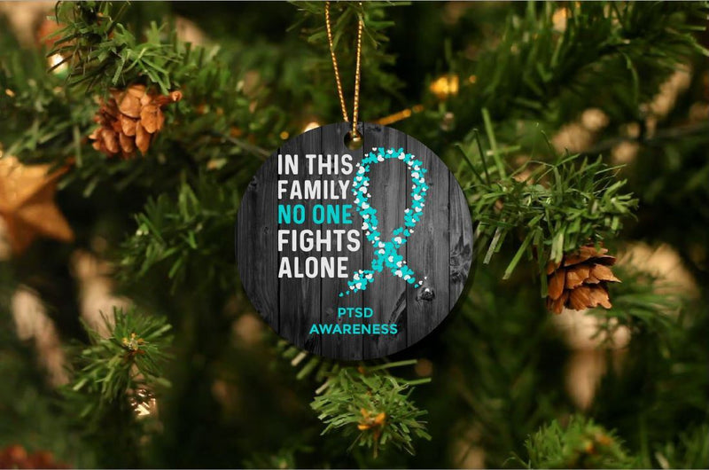 Personalizable No One Fights Alone Christmas Ornaments -  - Qualtry