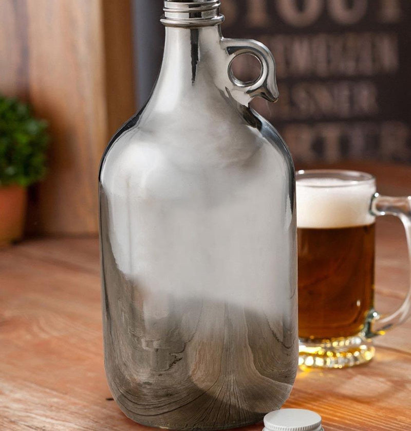 Personalized Gunmetal Beer Growler 64oz. -  - JDS