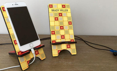 Personalized Cell Phone Stands - Geometric Shapes -  - Qualtry