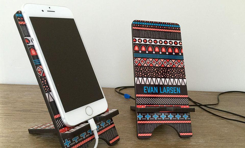 Personalized Cell Phone Stands - Geometric Shapes -  - Qualtry